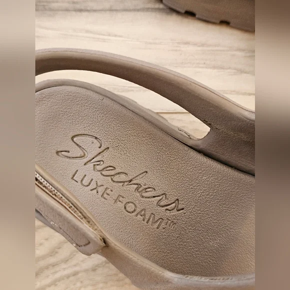 Skechers Arch Fit Footsteps Sandals Tan  Day Dream Womens Size 7 - Picture 5 of 8